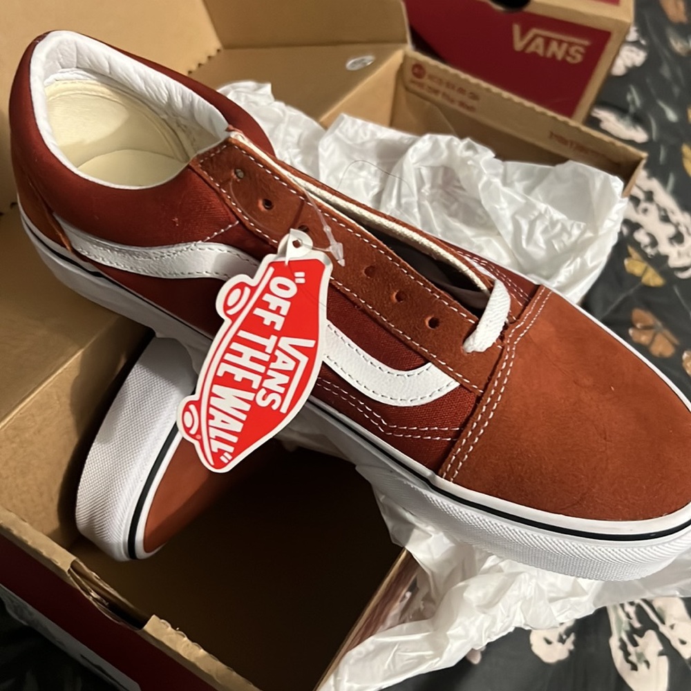 NWT burnt orange vans